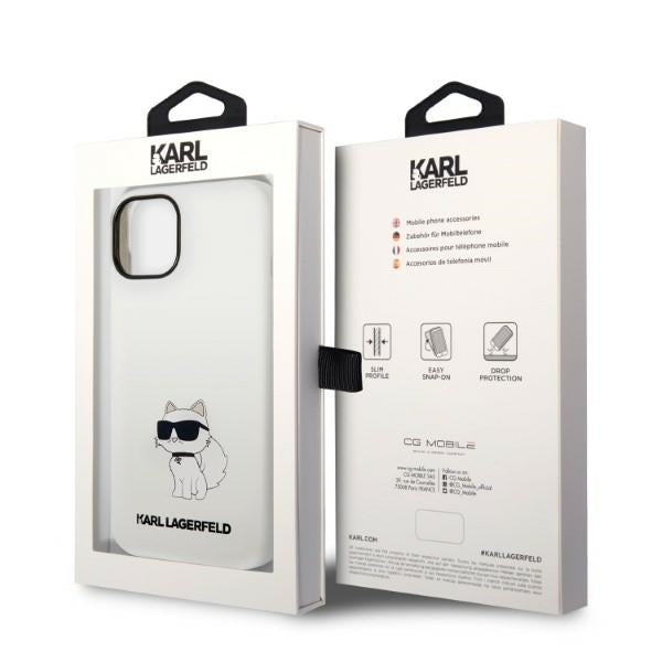 MagSafe hoesje voor Apple iPhone 14 Plus, Karl Lagerfeld, Silicone Choupette, Wit