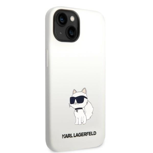 MagSafe hoesje voor Apple iPhone 14 Plus, Karl Lagerfeld, Silicone Choupette, Wit