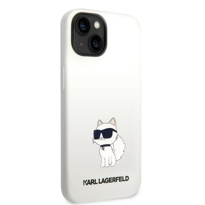 MagSafe hoesje voor Apple iPhone 14 Plus, Karl Lagerfeld, Silicone Choupette, Wit