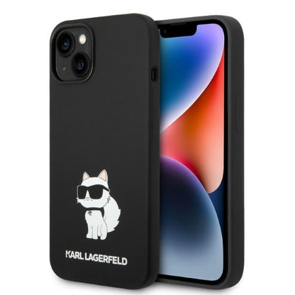MagSafe hoesje voor Apple iPhone 14 Plus, Karl Lagerfeld, Silicone Choupette, Zwart