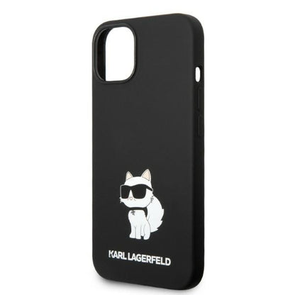 MagSafe hoesje voor Apple iPhone 14 Plus, Karl Lagerfeld, Silicone Choupette, Zwart