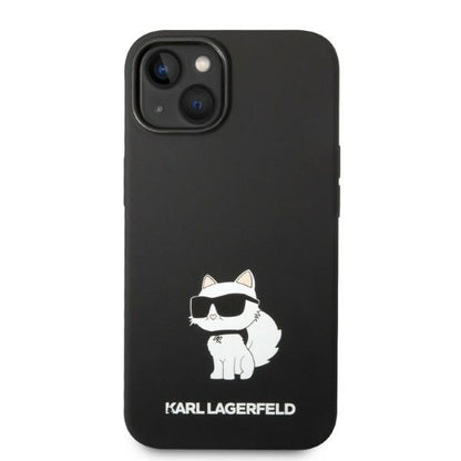 MagSafe hoesje voor Apple iPhone 14 Plus, Karl Lagerfeld, Silicone Choupette, Zwart
