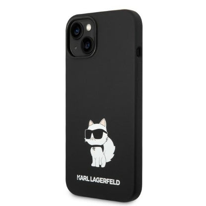MagSafe hoesje voor Apple iPhone 14 Plus, Karl Lagerfeld, Silicone Choupette, Zwart