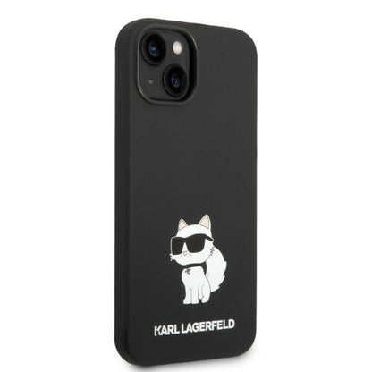 MagSafe hoesje voor Apple iPhone 14 Plus, Karl Lagerfeld, Silicone Choupette, Zwart