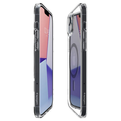 MagSafe hoesje voor Apple iPhone 14 Plus, Spigen, Ultra Hybrid Carbon, Transparant