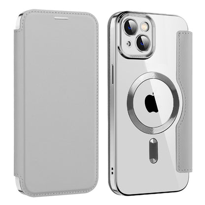 MagSafe-hoes voor Apple iPhone 14 Plus, Techsuit, SmartMag Book, Grijs