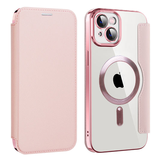 MagSafe-hoes voor Apple iPhone 14 Plus, Techsuit, SmartMag Book, Roze