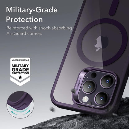 MagSafe-hoesje voor Apple iPhone 14 Pro, ESR, Classic Hybrid, Transparant Paars