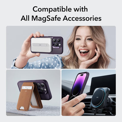 MagSafe-hoesje voor Apple iPhone 14 Pro, ESR, Classic Hybrid, Transparant Paars