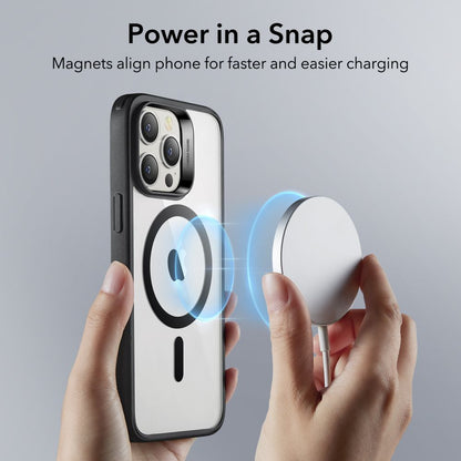 MagSafe-hoesje voor Apple iPhone 14 Pro, ESR, Classic Hybrid, Zwart Transparant