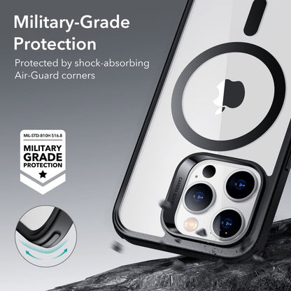 MagSafe-hoesje voor Apple iPhone 14 Pro, ESR, Classic Hybrid, Zwart Transparant