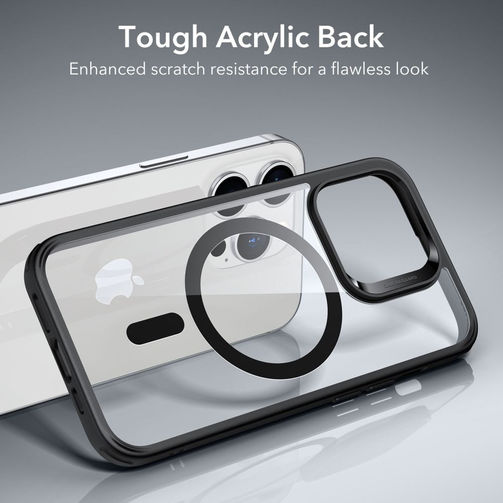 MagSafe-hoesje voor Apple iPhone 14 Pro, ESR, Classic Hybrid, Zwart Transparant