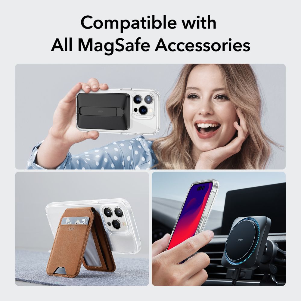 MagSafe hoesje voor Apple iPhone 14 Pro, ESR, Classic Hybrid, Transparant