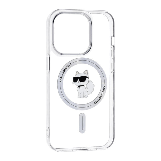 MagSafe hoesje voor Apple iPhone 14 Pro, Karl Lagerfeld, IML Choupette, Transparant