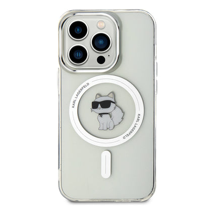 MagSafe Case for Apple iPhone 14 Pro, Karl Lagerfeld, IML Choupette, Transparent