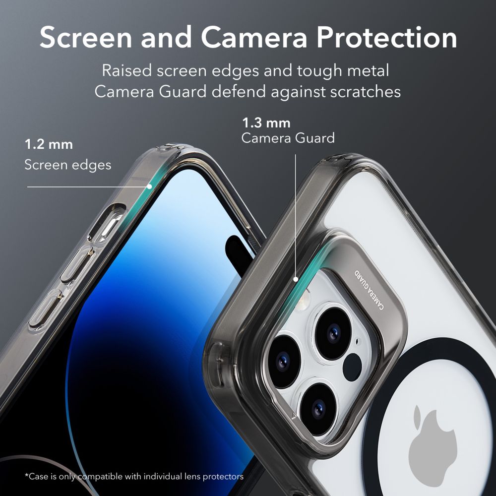 MagSafe hoes voor Apple iPhone 14 Pro Max, ESR, Classic Kickstand, Zwart Transparant