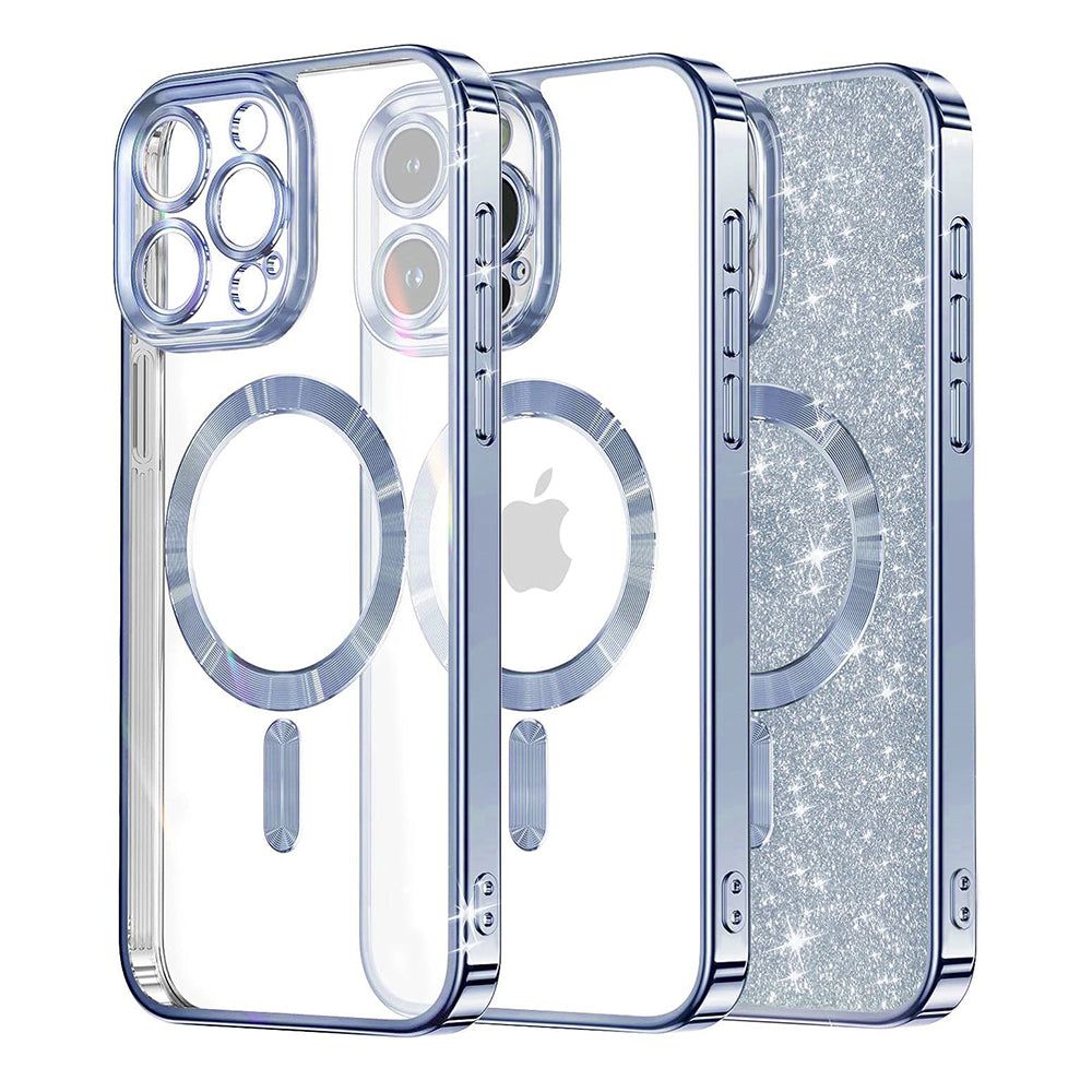 MagSafe-hoesje voor Apple iPhone 14 Pro Max, Techsuit, Luxury Glitter, Bleu