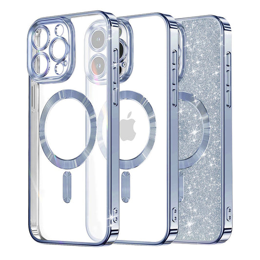 MagSafe-hoesje voor Apple iPhone 14 Pro Max, Techsuit, Luxury Glitter, Bleu