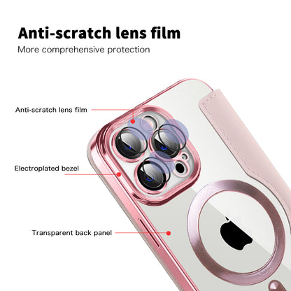 MagSafe-hoes voor Apple iPhone 14 Pro Max, Techsuit, SmartMag Book, Roze
