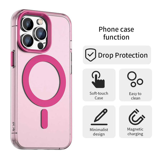 MagSafe-hoesje voor Apple iPhone 14 Pro, Techsuit, CandyCase, Roze