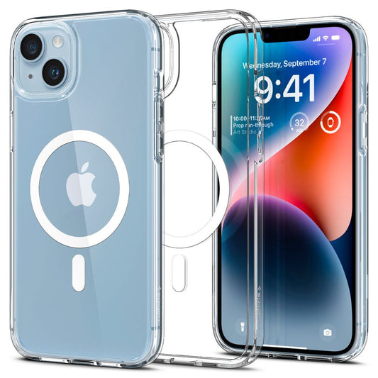 MagSafe hoesje voor Apple iPhone 14, Spigen, Ultra Hybrid, Wit