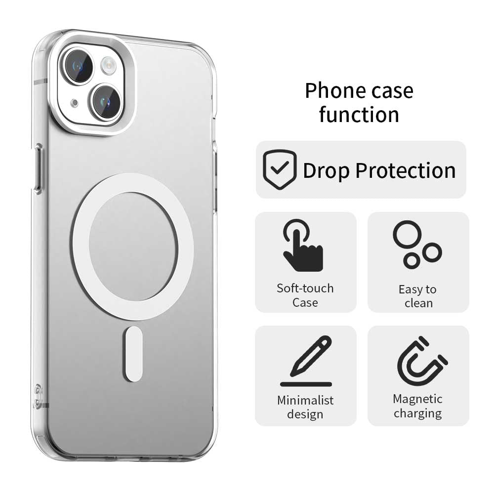 MagSafe-hoes voor Apple iPhone 14, Techsuit, CandyCase, Wit