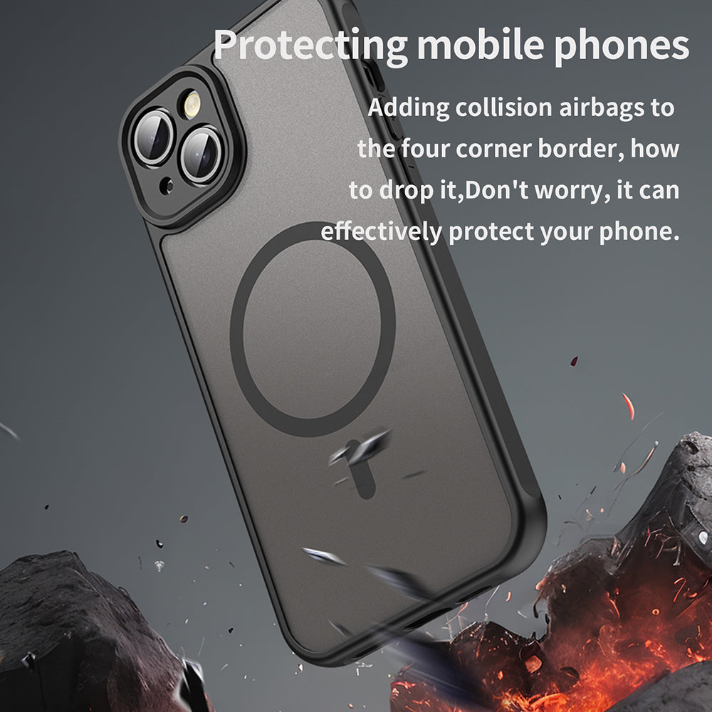 MagSafe-hoesje voor Apple iPhone 14, Techsuit, HaloFrost II, Zwart