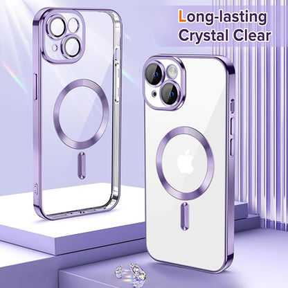 MagSafe-hoes voor Apple iPhone 14, Techsuit, Luxury Crystal, Lichtpaars
