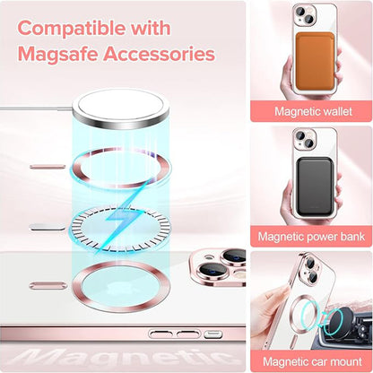 MagSafe-hoes voor Apple iPhone 14, Techsuit, Luxury Crystal, Roze
