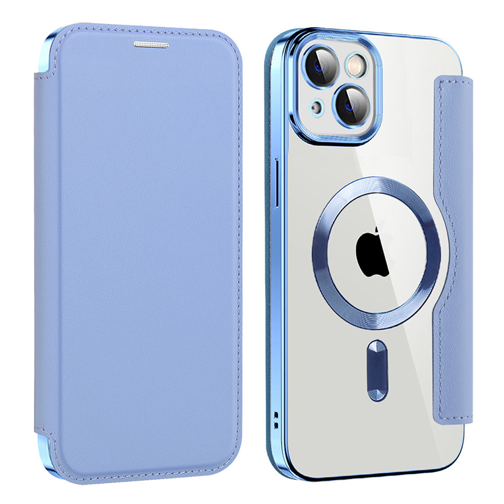 MagSafe-hoes voor Apple iPhone 14, Techsuit, SmartMag Book, Blauw
