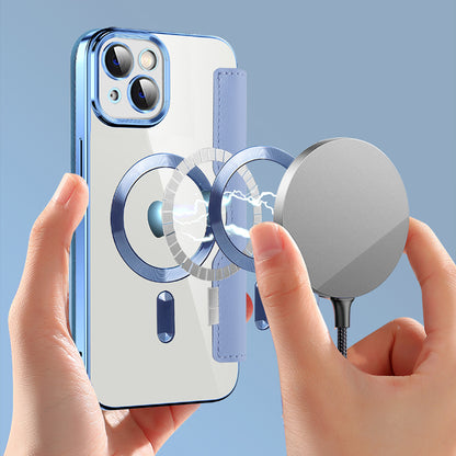 MagSafe-hoes voor Apple iPhone 14, Techsuit, SmartMag Book, Blauw