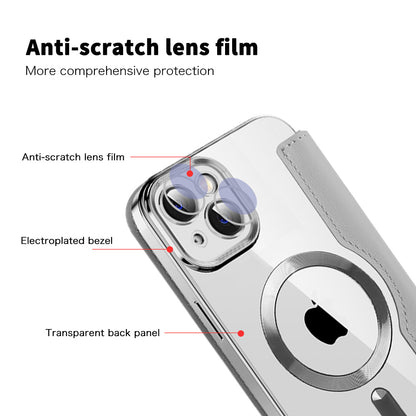 MagSafe-hoes voor Apple iPhone 14, Techsuit, SmartMag Book, Grijs