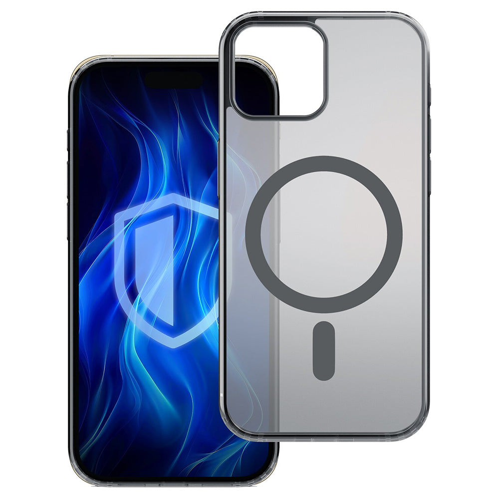 MagSafe-hoesje voor Apple iPhone 15, 3MK, Frosty MagCase, Zwart Satijn