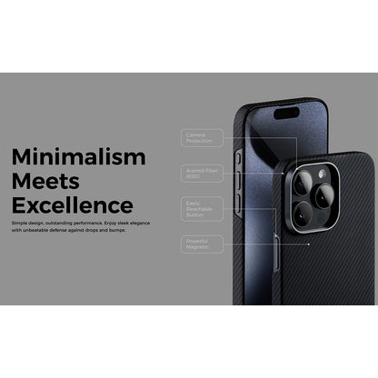 MagSafe hoesje voor Apple iPhone 15, Edizard, Air, Zwart