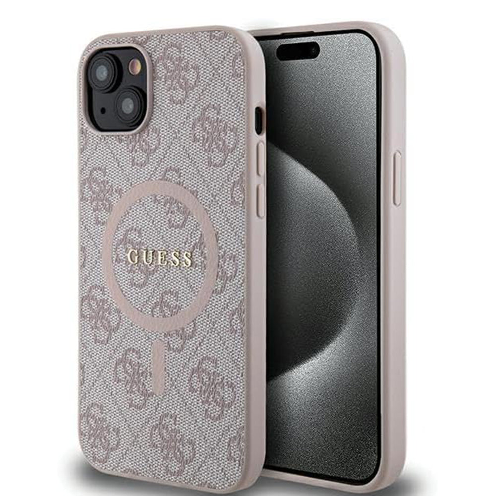 MagSafe hoesje voor Apple iPhone 15, Guess, 4G Collectie, Roze
