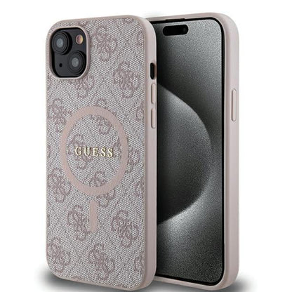 MagSafe hoesje voor Apple iPhone 15, Guess, 4G Collectie, Roze