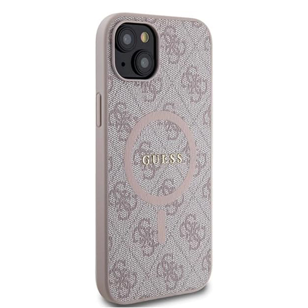 MagSafe hoesje voor Apple iPhone 15, Guess, 4G Collectie, Roze