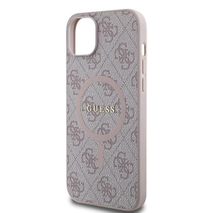 MagSafe hoesje voor Apple iPhone 15, Guess, 4G Collectie, Roze