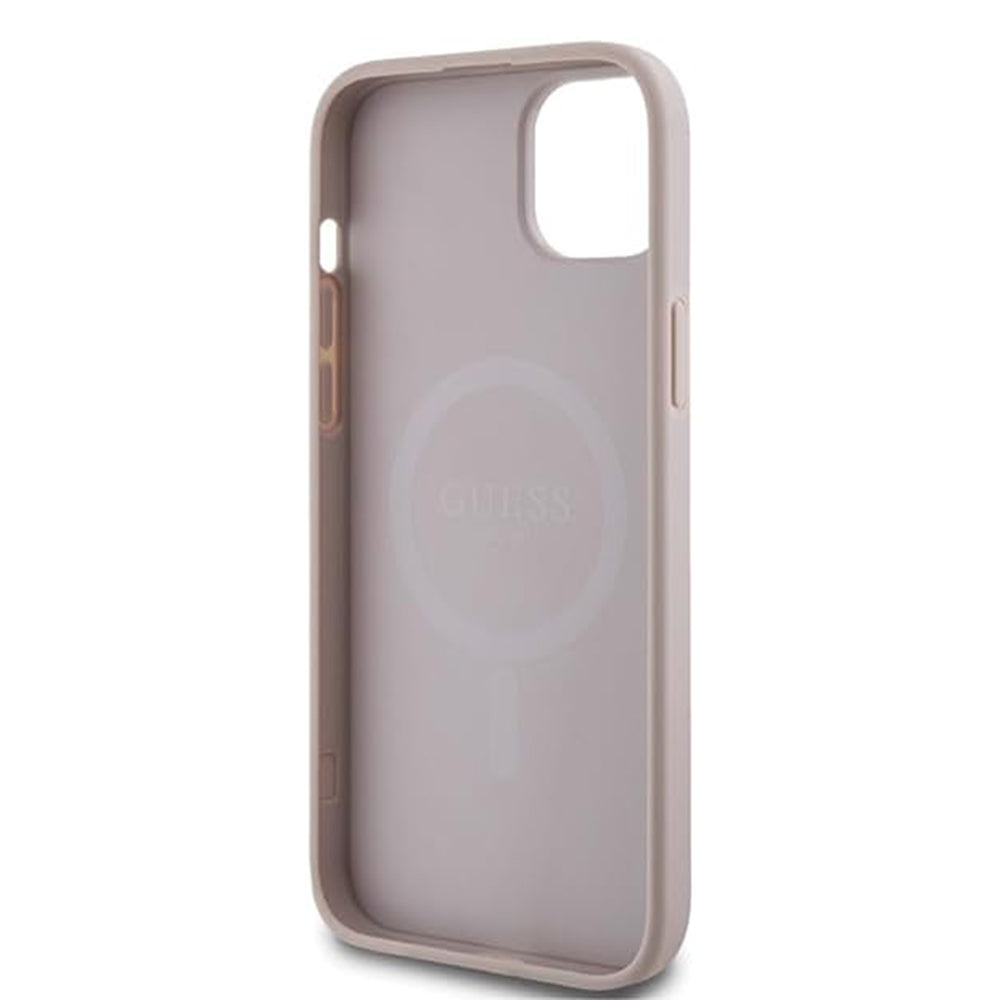 MagSafe hoesje voor Apple iPhone 15, Guess, 4G Collectie, Roze