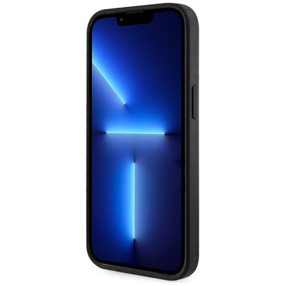 MagSafe hoes voor Apple iPhone 15, Guess, Cardslot 4G Stripes, Zwart