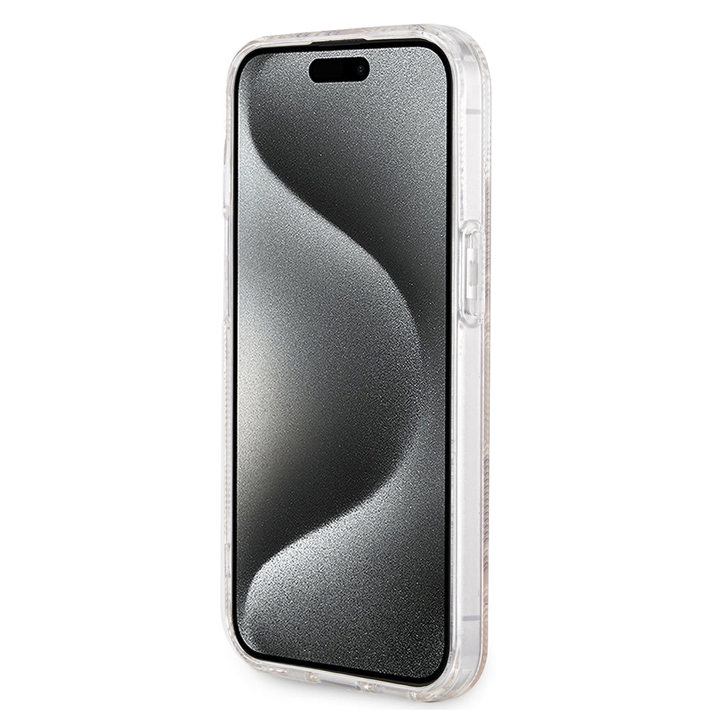 MagSafe hoesje voor Apple iPhone 15, Guess, IML Gcube, Bruin