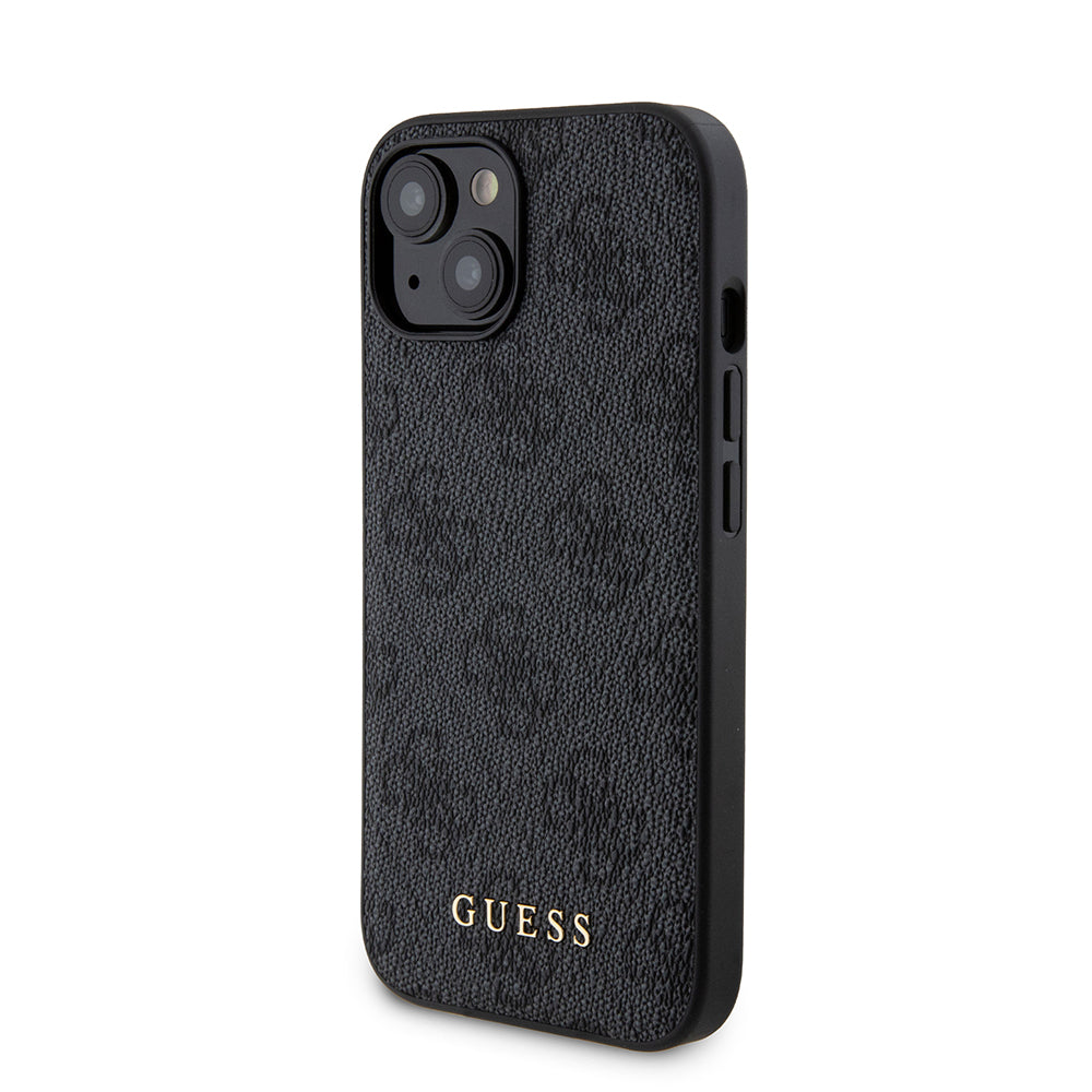 MagSafe hoesje voor Apple iPhone 15, Guess, Powerbank 4G Metal Logo, Zwart
