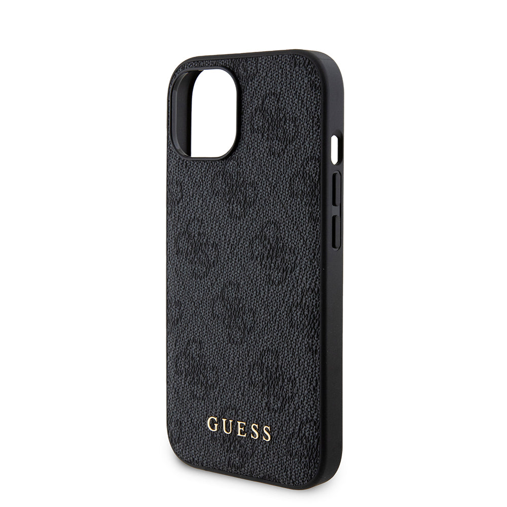 MagSafe hoesje voor Apple iPhone 15, Guess, Powerbank 4G Metal Logo, Zwart