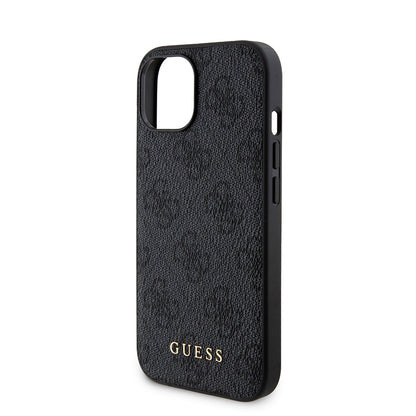 MagSafe hoesje voor Apple iPhone 15, Guess, Powerbank 4G Metal Logo, Zwart