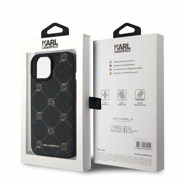 MagSafe hoes voor Apple iPhone 15, Karl Lagerfeld, Karl's Head, Zwart