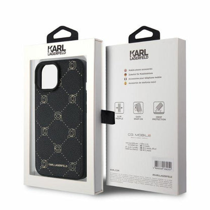 MagSafe hoes voor Apple iPhone 15, Karl Lagerfeld, Karl's Head, Zwart