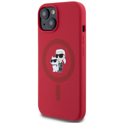 MagSafe hoesje voor Apple iPhone 15, Karl Lagerfeld, Silicone Karl & Choupette, Rosie