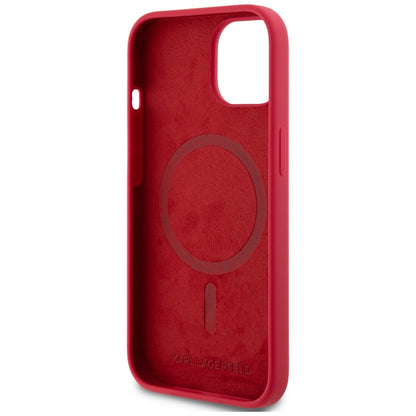 MagSafe hoesje voor Apple iPhone 15, Karl Lagerfeld, Silicone Karl & Choupette, Rosie