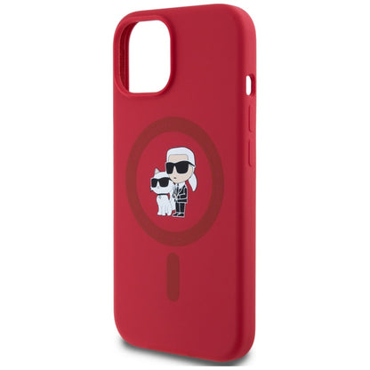 MagSafe hoesje voor Apple iPhone 15, Karl Lagerfeld, Silicone Karl & Choupette, Rosie