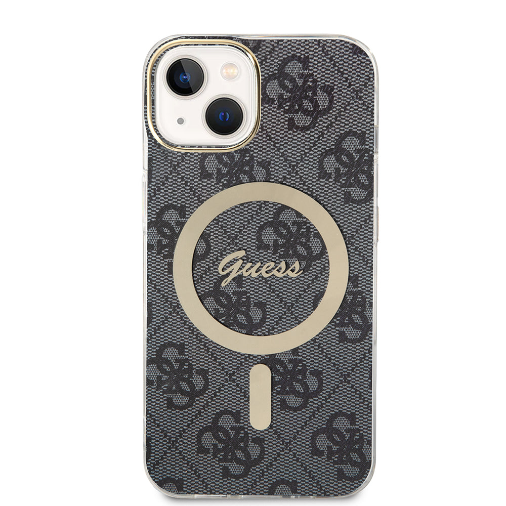MagSafe hoesje voor Apple iPhone 15 Plus, Guess, IML 4G, Zwart